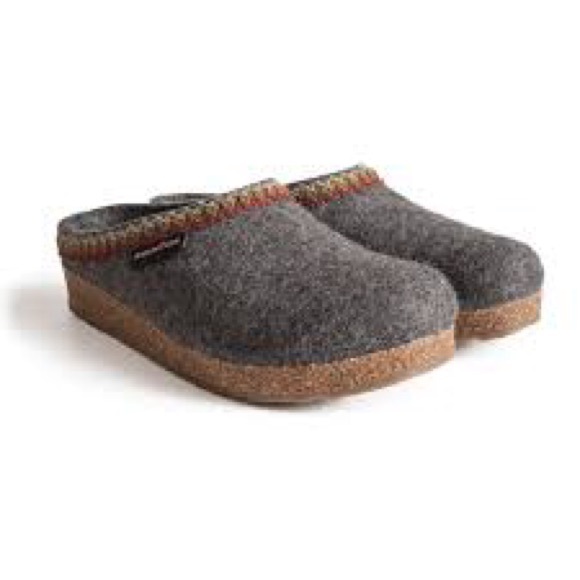 Haflinger Shoes - Haflinger Charcoal Gray Zigzag Wool Clog